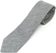 👔 stylish men's chambray cotton skinny necktie: elevate your look with these trendy men's accessories logo