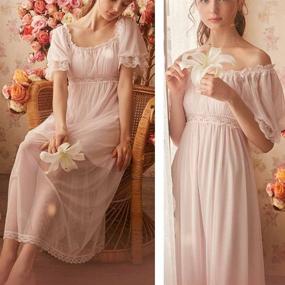 img 2 attached to Summer Lace Vintage Nightgown for Women: Victorian Style Nightdress Chemises, Babydoll Pajamas, Lounger Sleepwear