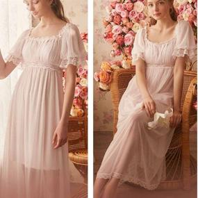 img 1 attached to Summer Lace Vintage Nightgown for Women: Victorian Style Nightdress Chemises, Babydoll Pajamas, Lounger Sleepwear