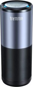 img 2 attached to Trettitre Portable Air Purifier - H13 True HEPA Filter, 24dB Filtration System Cleaner Odor Eliminators, Eliminates Dust, Smoke, Mold, Pollen, Ideal for Car, Travel, Office, Home Use - Black