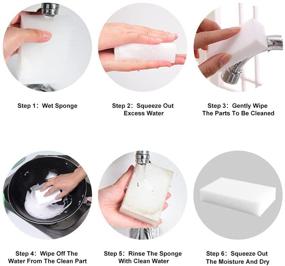 img 2 attached to 🧽 100 Pack Premium Melamine Foam Magic Eraser: Non-Scratch Cleaning Pads for Household and Kitchen