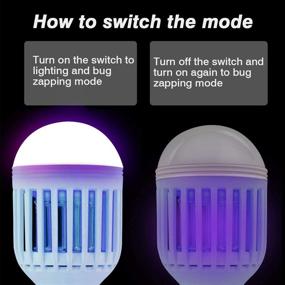 img 2 attached to 🦟 2-in-1 Bug Zapper Light Bulb: Mosquito Killer Lamp and LED UV Lamp - Effective Flying Moths Killer for 110V E26 Light Bulb Socket
