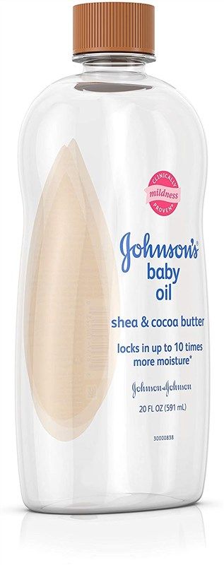  Johnson's Baby Oil, Mineral Oil Enriched with Shea & Cocoa  Butter to Prevent Moisture Loss, Hypoallergenic, 20 fl. oz : Baby