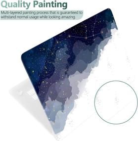 img 2 attached to 🌟 Batianda MacBook Pro 13 Inch Case 2020 Release A2338 M1 A2289 A2251 | 3D Painting Hard Shell + Keyboard Cover | Retina Display & Touch Bar | Blue Starry Sky