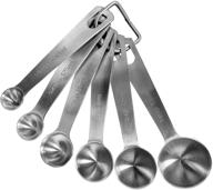 🥄 acelone measuring spoons: u-taste stainless steel measuring spoons set of 6: 1/8 tsp, 1/4 tsp, 1/2 tsp, 1 tsp, 1/2 tbsp & 1 tbsp for dry and liquid ingredients (304 stainless steel) logo