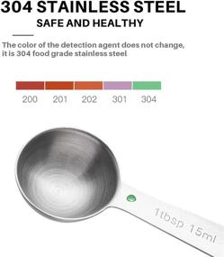 img 2 attached to 🥄 Acelone Measuring Spoons: U-Taste Stainless Steel Measuring Spoons Set of 6: 1/8 tsp, 1/4 tsp, 1/2 tsp, 1 tsp, 1/2 tbsp & 1 tbsp for Dry and Liquid Ingredients (304 Stainless Steel)