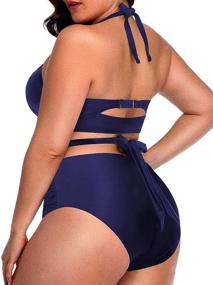 img 1 attached to Daci Bikini Waisted Control Swimsuits Women's Clothing