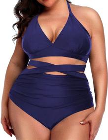 img 3 attached to Daci Bikini Waisted Control Swimsuits Women's Clothing