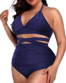 img 2 attached to Daci Bikini Waisted Control Swimsuits Women's Clothing