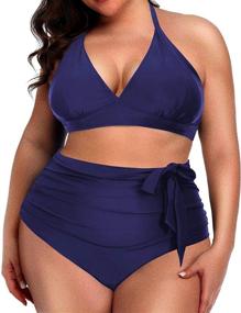 img 4 attached to Daci Bikini Waisted Control Swimsuits Women's Clothing