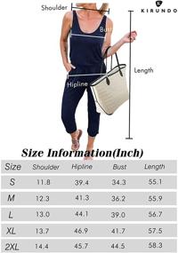 img 2 attached to KIRUNDO Sleeveless Jumpsuit Drawstring Stretchy Women's Clothing for Jumpsuits, Rompers & Overalls