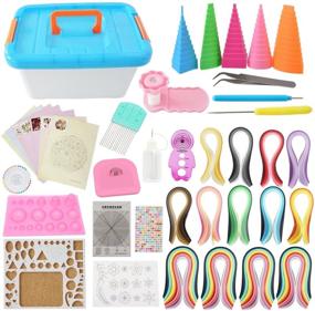 img 4 attached to 🎨 Complete Quilling Paper Set - Quilling Kit with 1940 Strips, Essential Tools, and Storage Suitcase - Ideal for Beginners and Advanced Quillers