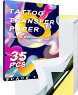 🖨️ 35 pcs tattoo transfer paper for tattooing - easy to use tattoo stencil paper, clear &amp; dark - compatible with tattoo stencil printer machine, size: 8.3&#34;x11.7&#34; logo