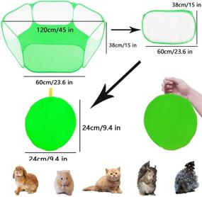 img 2 attached to 🏕️ GABraden Small Animals Tent: Portable Pet Playpen for Indoor/Outdoor Exercise