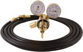 img 4 attached to 🔧 High-Performance SÜA Industrial Argon Regulator/Flowmeter Gauges and 5 Feet Hose for MIG and TIG Welders