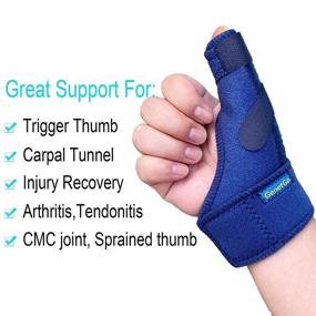 img 3 attached to Trigger Thumb Splint Stabilizer Tendonitis Outdoor Recreation