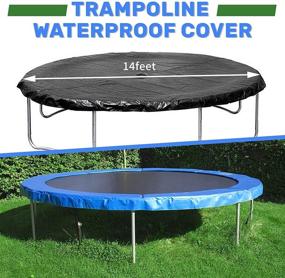 img 1 attached to Premium 14ft Round Trampoline Cover - Rain, Snow & Sun Shade Protection | Waterproof, UV Resistant & Durable | Sposuit Gravity Trampoline Cover