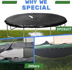 img 3 attached to Premium 14ft Round Trampoline Cover - Rain, Snow & Sun Shade Protection | Waterproof, UV Resistant & Durable | Sposuit Gravity Trampoline Cover