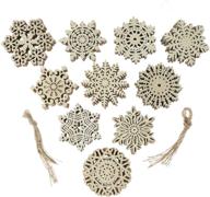 60pcs christmas wooden snowflakes: unfinished wood snowflake embellishments for diy crafts & winter decorations logo