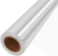 100 ft clear cellophane wrap roll - thicken 3 mil, large clear wrapping paper for flower gift baskets, 31.5 inch x 100 ft, 31.5 inch fold into 16 inch logo