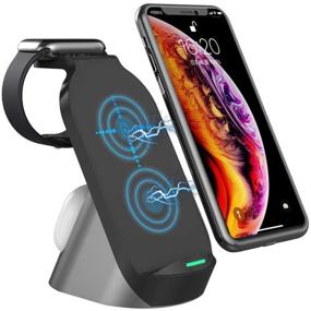 img 4 attached to Multi-Device Wireless Charging Station: Fast Qi Charger for Apple Watch SE/6/5/4/3/2, Airpods Pro/2, iPhone 13/12/11/X/8 - Qi Phone Compatible