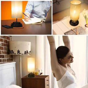 img 3 attached to 💡 Aultra LED Touch Table Lamp - Dimmable Touch Control Table Lamp Shade with Phone Charging Port for Nightstand, Desk Lamp, and Bedroom Decor Light (Adapter Included)