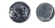 buffalo nickel large buttons metal logo