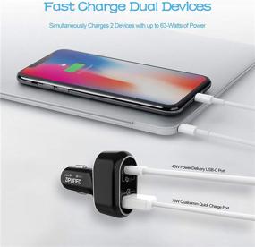 img 3 attached to 🔌 Ziplified USB C Car Charger: 45W Power Delivery 3.0 & 18W QC 3.0 Dual Port Adapter for MacBook, iPhone, Samsung Galaxy, Pixel, and More