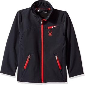 img 2 attached to Spyder Youth Softshell Jacket Black Boys' Clothing and Jackets & Coats
