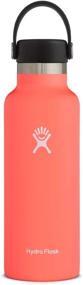 img 4 attached to 💧 Hydro Flask Water Bottle: Standard Mouth Flex Lid - 18 oz, Hibiscus - Stay Hydrated in Style!