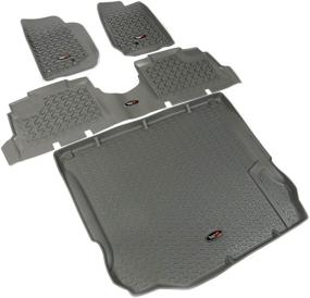 img 4 attached to 🚙 Gray Rugged Ridge 14988.04 Floor Liner for 2011-2018 Jeep Wrangler Unlimited JK 4 Dr - Front/Rear/Cargo