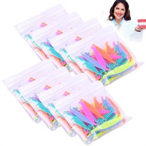 img 1 attached to Dental Elastic Rubber Bands Placers for Braces - Disposable Plastic Orthodontic Elastic Placers in Multi-color (Pack of 30)