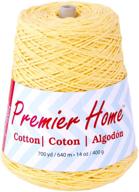 🟨 home cotton yarn - solid cone - yellow by premier yarns 1033-03 logo