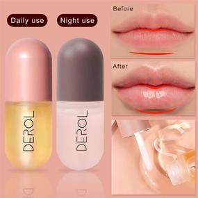 img 2 attached to 2-Piece Natural Lip Plumper Set: Day and Night Lip Plumping Balm + Plant Extracts Lip Serum for Fuller & Hydrated Sexy Lips – 5.5MLx2