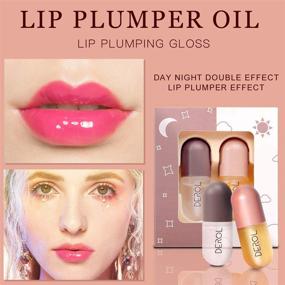 img 1 attached to 2-Piece Natural Lip Plumper Set: Day and Night Lip Plumping Balm + Plant Extracts Lip Serum for Fuller & Hydrated Sexy Lips – 5.5MLx2