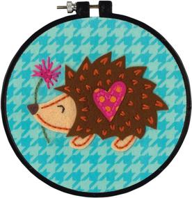 img 1 attached to Dive into Creativity with Dimensions Learn-A-Craft Felt Applique Kit: Hedgehog Kids Craft!
