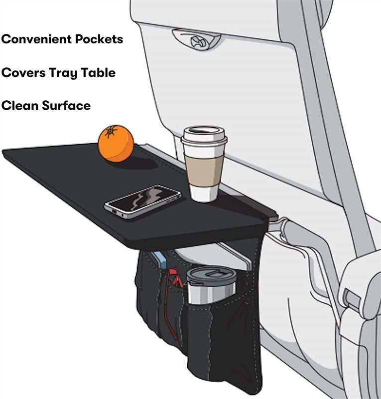 Airplane Pockets Airplane Tray Table Cover Review - Euro Travel Insider