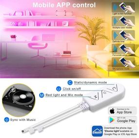 img 2 attached to Transform Your Space with 50ft LED Strip Lights: Multicolor RGB Tape Lights, Music Sync, Remote + APP Control – Perfect for Bedroom Party & Home Decoration