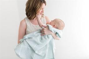 img 2 attached to 👶 Premium Soft Blue Baby Cellular Blanket - Made with Amazing Cotton