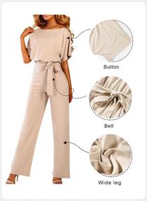 img 1 attached to 👗 Bdcoco Apricot Women's Jumpsuits Rompers - Trendy Womenswear