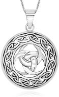 sterling silver triskelion necklace pendant logo