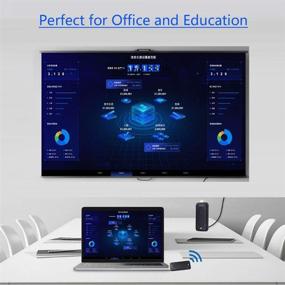 img 2 attached to 📡 Беспроводной мини-комплект Moretop для передачи HDMI на телевизор и проектор - 5 ГГц, до 328 футов дальности, потоковая передача видео и аудио с ноутбуков, ПК, приставки - питание 5 В/2 A