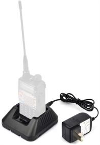 img 1 attached to 📻 High-Quality 2-Way Radio Base Desk Charger with DC USB Charging Line for Baofeng and TYT Walkie Talkies