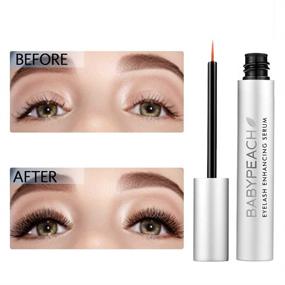 img 1 attached to 👶 BABYPEACH Eyelash Growth Serum: Natural Biotin Eyebrow Enhancer for Longer, Thicker Lashes & Brows - 5 ML/0.17OZ