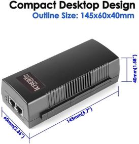 img 3 attached to 🔌 iCreatin 30W POE+ Injector Adapter, Gigabit Power Over Ethernet Plus, IEEE802.3at / 802.3af, Up to 100 Meters (328 Ft), PSE-480080G