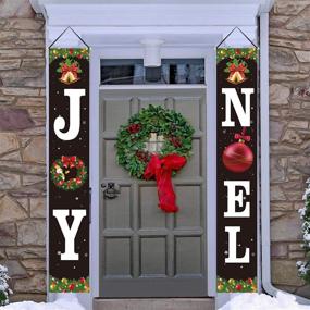 img 3 attached to 🎄 Joy Noel Porch Signs Banners: Festive Christmas Decorations for Indoor/Outdoor Home, Front Door, Yard, and Party Décor