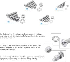 img 1 attached to 🔩 DYWISHKEY 1220 PCS Stainless Steel Hex Bolts Screws Nuts Assortment Kit with Hex Wrenches