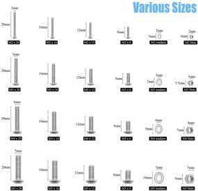 img 2 attached to 🔩 DYWISHKEY 1220 PCS Stainless Steel Hex Bolts Screws Nuts Assortment Kit with Hex Wrenches