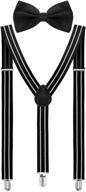 👔 adjustable shoulder suspenders for men - satinior's stylish accessories: ties, cummerbunds & pocket squares logo