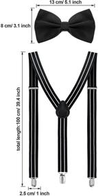 img 2 attached to 👔 Adjustable Shoulder Suspenders for Men - Satinior's Stylish Accessories: Ties, Cummerbunds & Pocket Squares